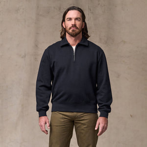 14-oz. heritage fleece quarter-zip par Filson | Dark indigo (Blue)