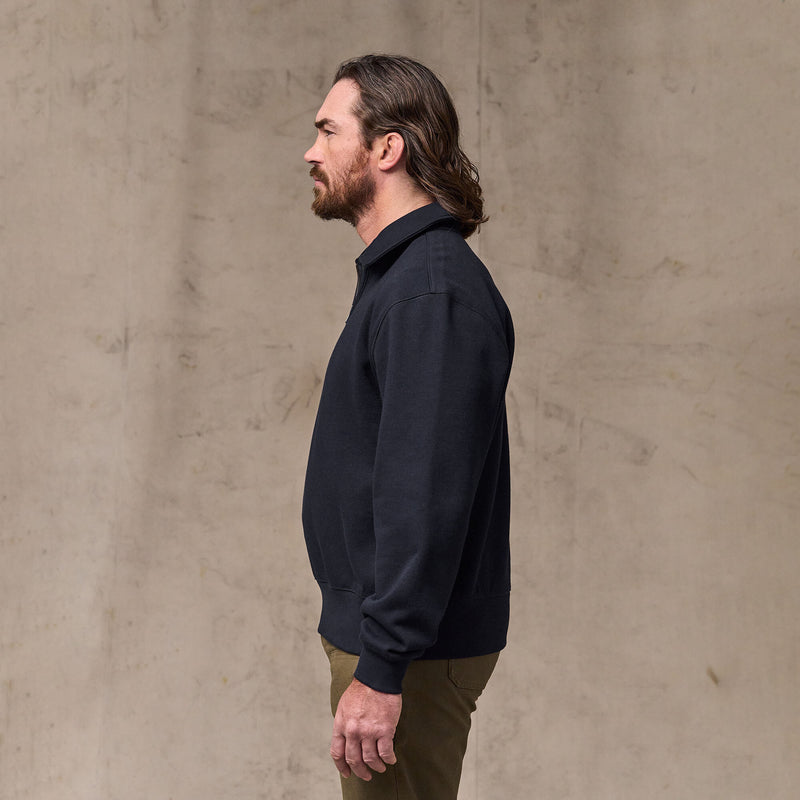 14-oz. heritage fleece quarter-zip par Filson | Dark indigo (Blue)