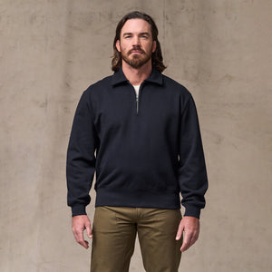 14-oz. heritage fleece quarter-zip par Filson | Dark indigo (Blue)