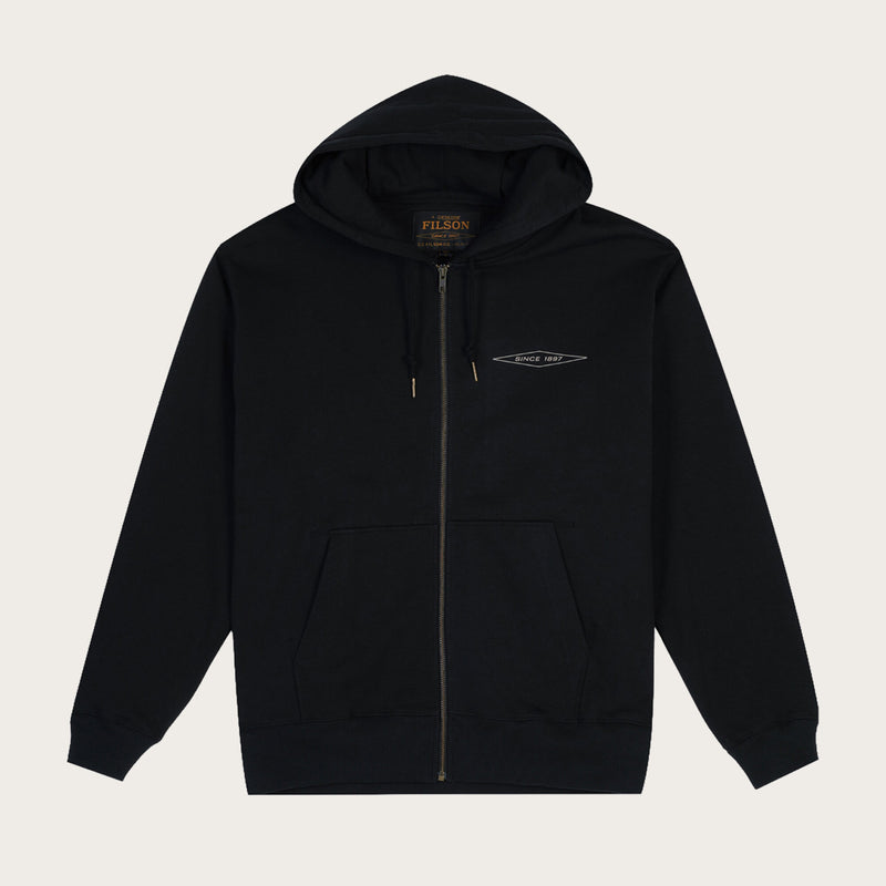 Outrider diamond full zip hood par Filson | Black (Black)