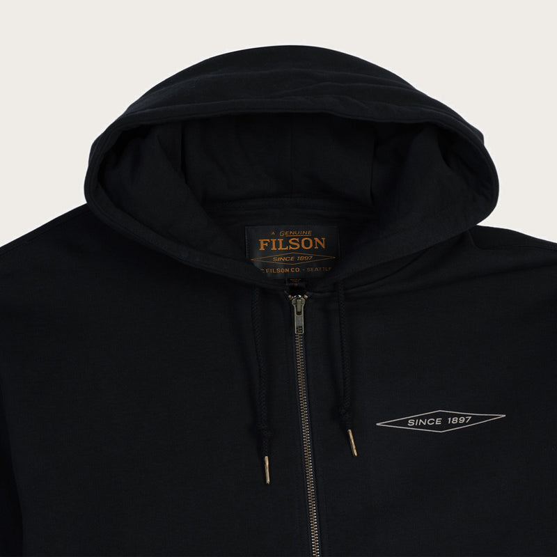 Outrider diamond full zip hood par Filson | Black (Black)