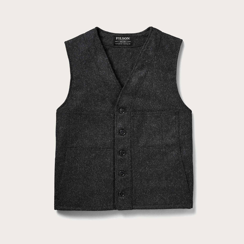 Mackinaw wool vest - extra long di Filson | Charcoal (Gray)