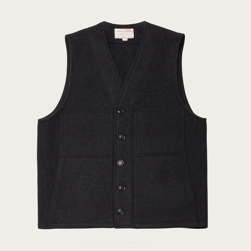 Mackinaw wool vest by Filson | Charcoal (Black)