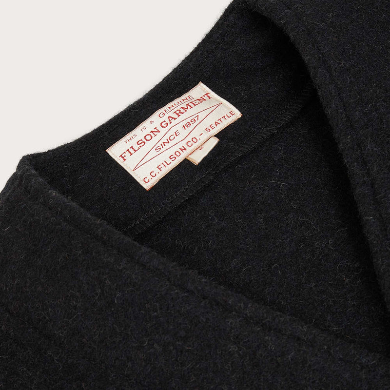 Mackinaw wool vest by Filson | Charcoal (Black)