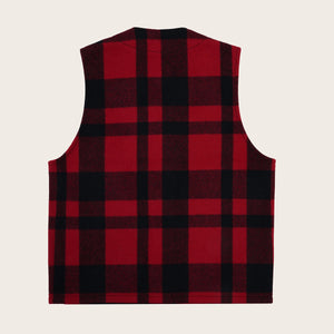Mackinaw wool vest par Filson | Red/black plaid (Red)