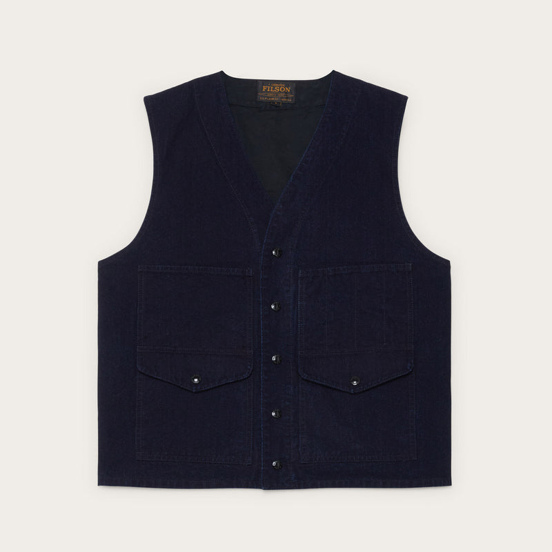Dry tin indigo vest by Filson | Indigo (Blue)