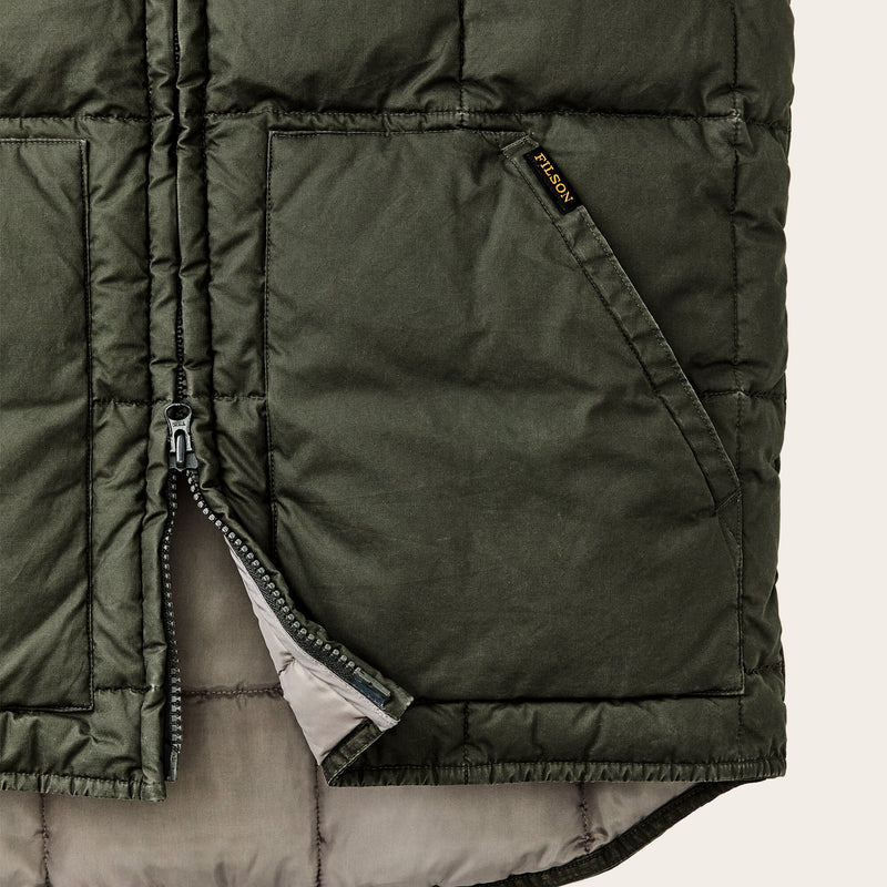 Heritage cotton down vest par Filson | Beluga (Green)