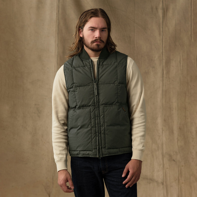 Heritage cotton down vest par Filson | Beluga (Green)