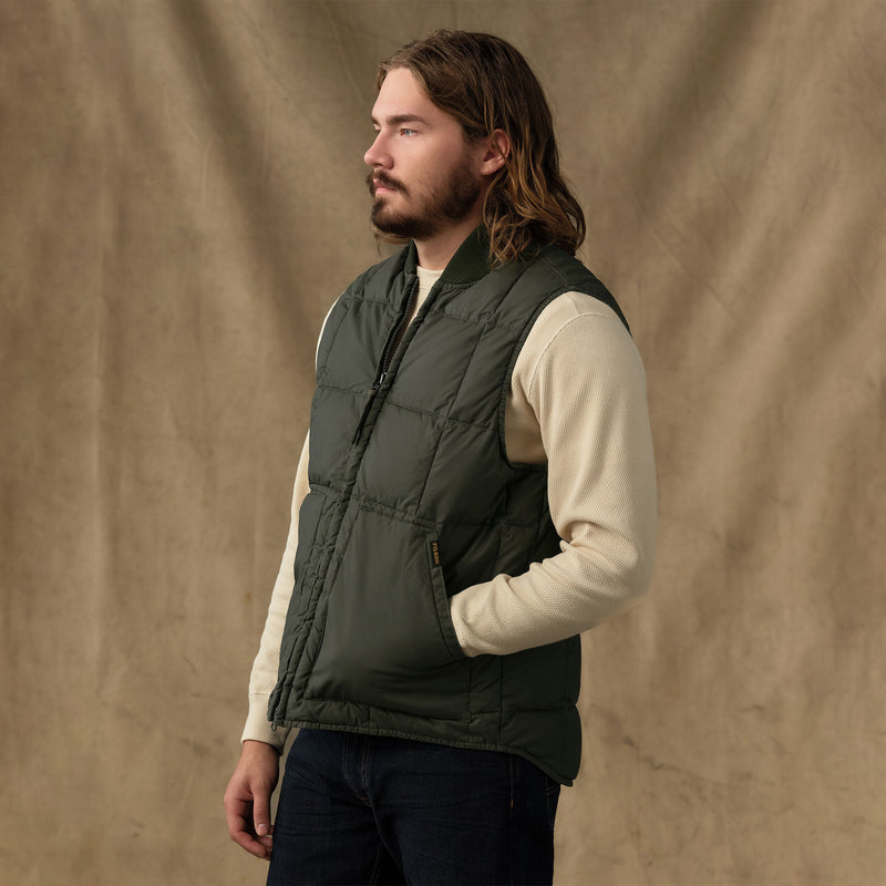 Heritage cotton down vest par Filson | Beluga (Green)