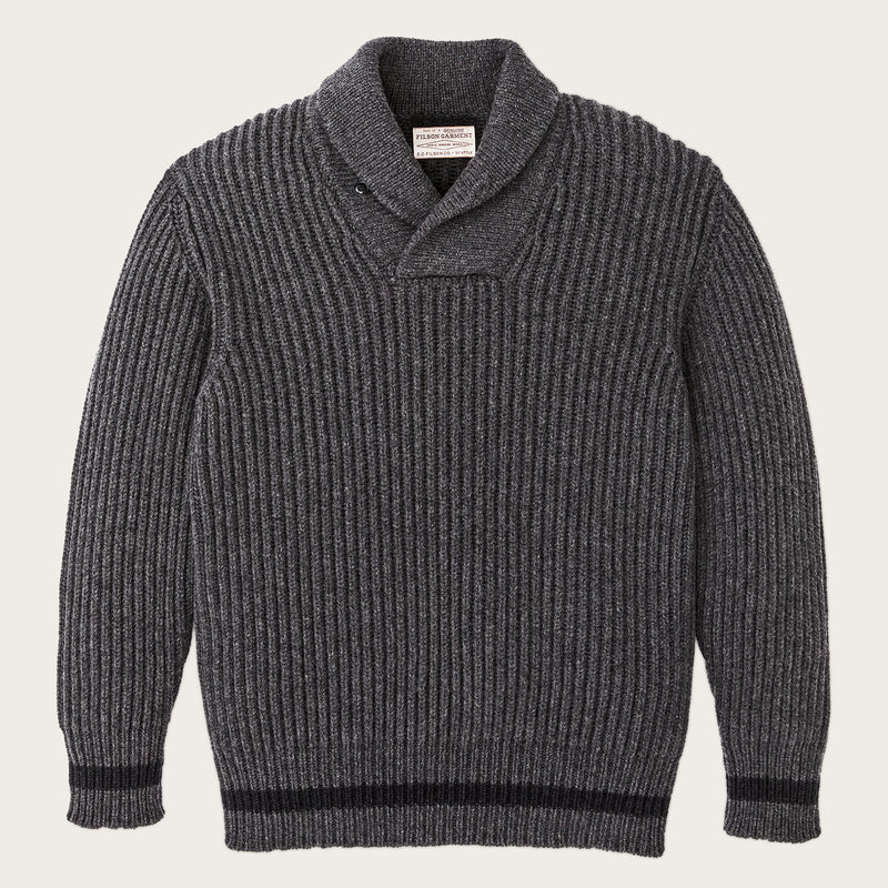 Maglione con collo sciallato bristol di Filson | Gray heather / dark charcoal