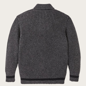 Maglione con collo sciallato bristol di Filson | Gray heather / dark charcoal