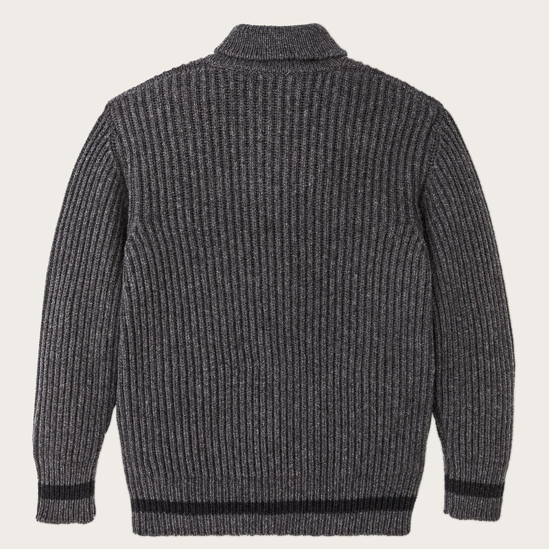 Maglione con collo sciallato bristol di Filson | Gray heather / dark charcoal