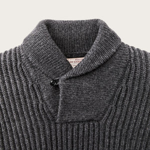 Maglione con collo sciallato bristol di Filson | Gray heather / dark charcoal