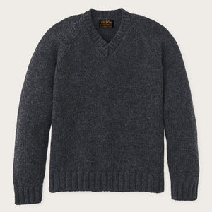 3-gauge alpaca blend sweater by Filson | Black heather (Gray)
