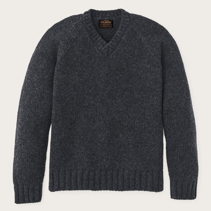3-gauge alpaca blend sweater by Filson | Black heather (Gray)
