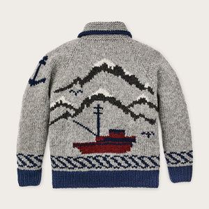 Handmade full-zip sweater by Filson | Heather gray / fishi (Gray)