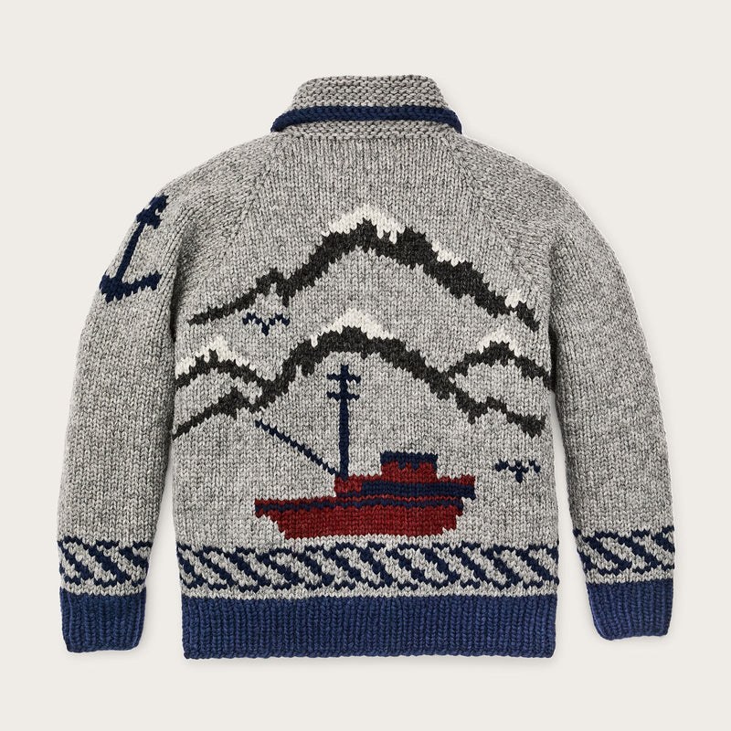 Handmade full-zip sweater by Filson | Heather gray / fishi (Gray)