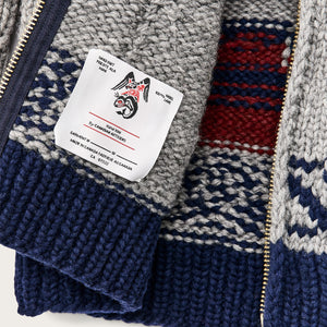 Handmade full-zip sweater by Filson | Heather gray / fishi (Gray)