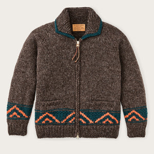 Handmade full-zip sweater par Filson | Heather brown / mall (Brown)