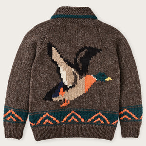 Handmade full-zip sweater par Filson | Heather brown / mall (Brown)