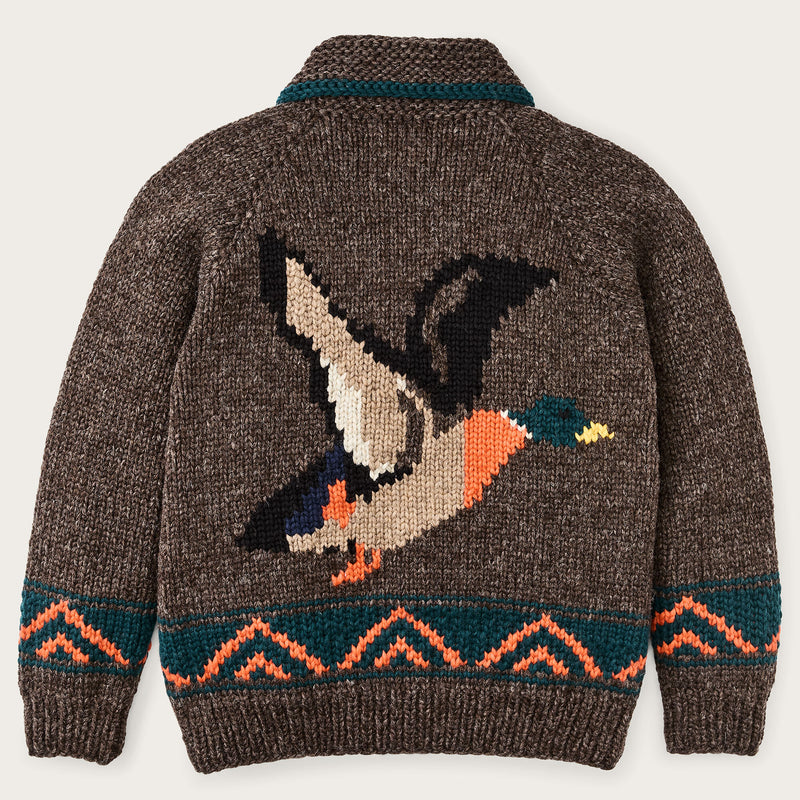 Handmade full-zip sweater par Filson | Heather brown / mall (Brown)