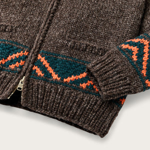 Handmade full-zip sweater par Filson | Heather brown / mall (Brown)