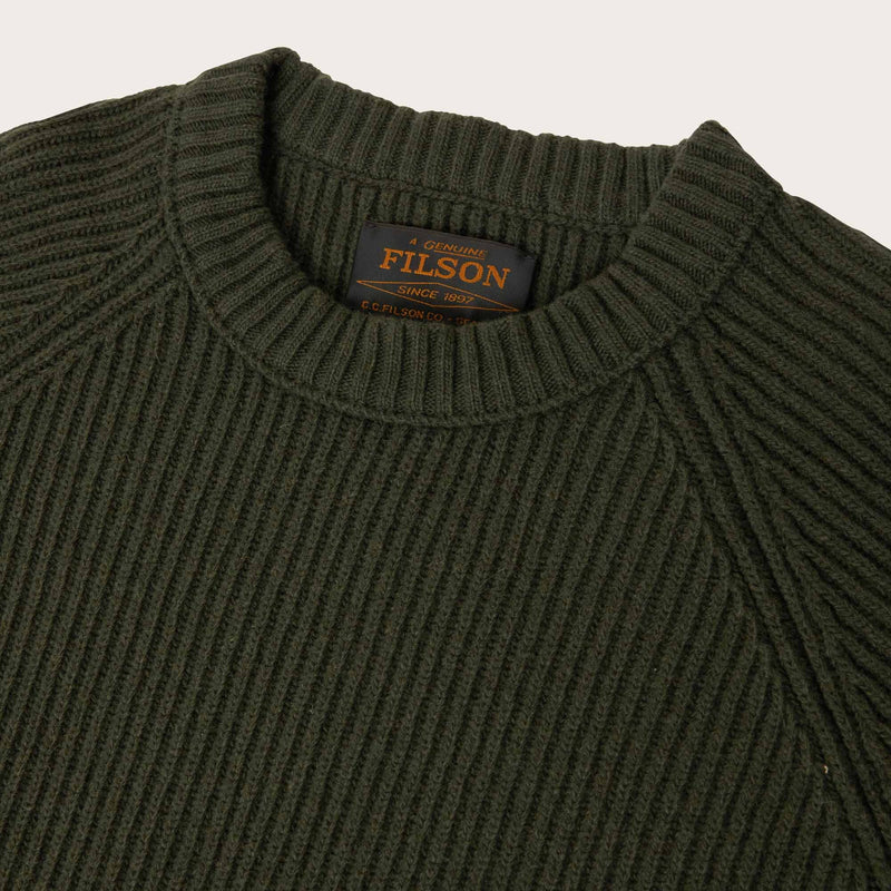 Cascade rib crewneck par Filson | Pine green (Green)