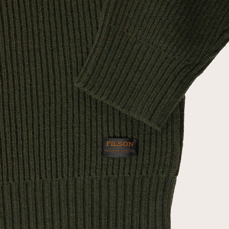 Cascade rib crewneck par Filson | Pine green (Green)