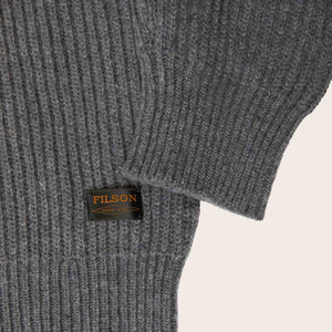 Cascade rib button up sweater par Filson | Medium grey melange (Gray)