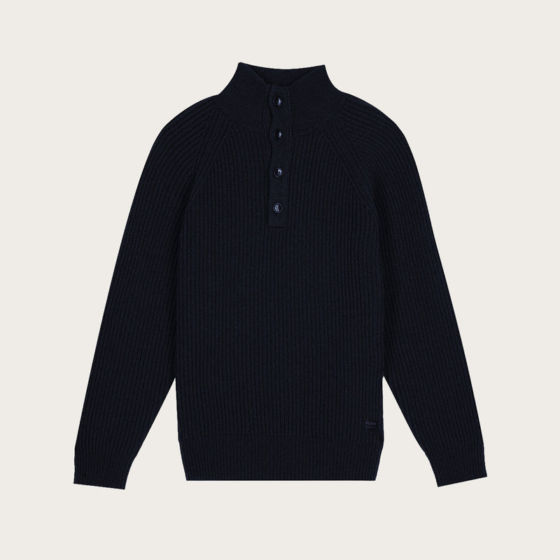 Cascade rib button up sweater by Filson | Dark navy (Blue)