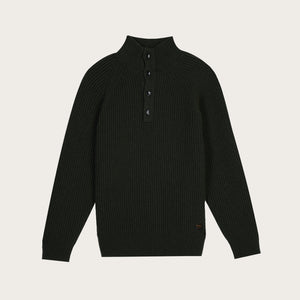 Cascade rib button up sweater by Filson | Pine green (Green)
