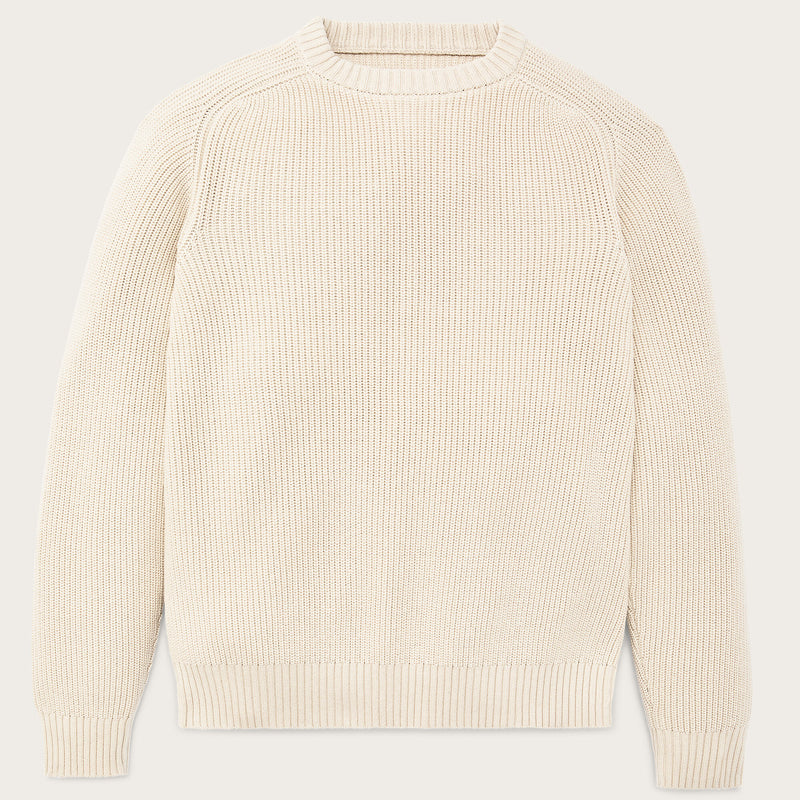 Vintage cotton crewneck sweater by Filson | Natural (Beige)