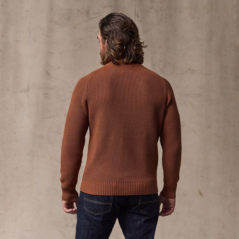 Vintage cotton crewneck sweater par Filson | Rust (Red)