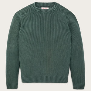 Vintage cotton crewneck sweater par Filson | Juniper (Green)
