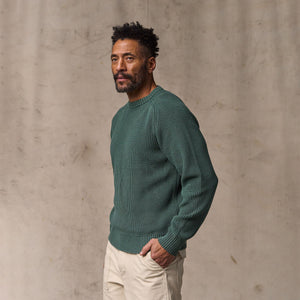 Vintage cotton crewneck sweater par Filson | Juniper (Green)