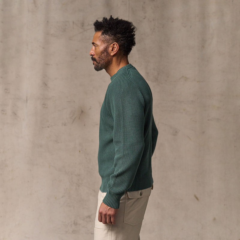 Vintage cotton crewneck sweater par Filson | Juniper (Green)