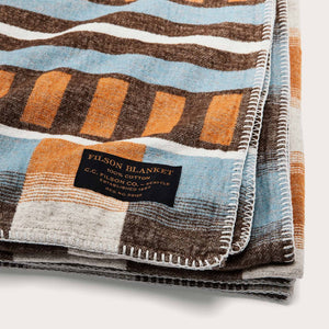 Western tracks blanket by Filson | Blue gold multi (Multicolor)