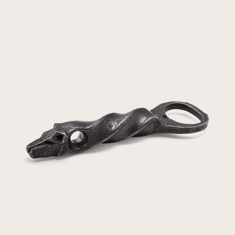 Wolf head bottle opener by Filson | Steel (Silver)