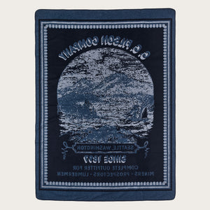 Couverture en laine mélangée par Filson | Navy / mountain sea (Blue)
