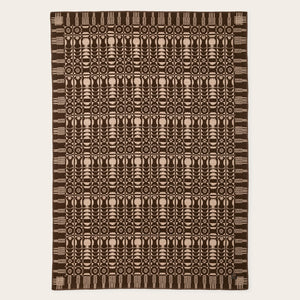 Jacquard wool-blend blanket par Filson | Port (Brown)