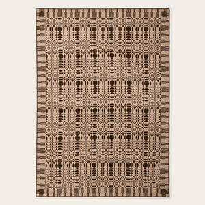 Jacquard wool-blend blanket par Filson | Port (Brown)