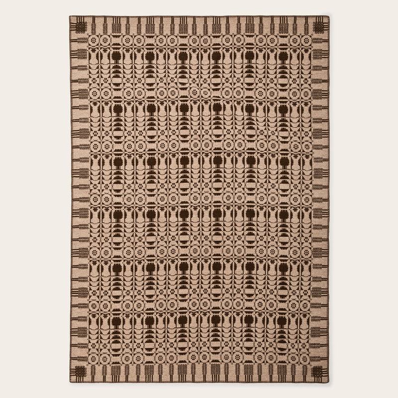 Jacquard wool-blend blanket par Filson | Port (Brown)