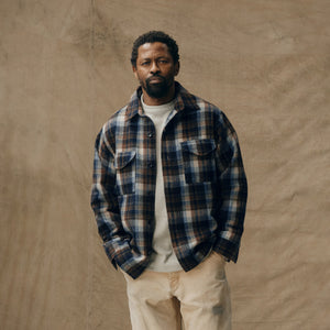 Surchemise jac-shirt en laine par Filson | Brown / light blue m (Multicolor)