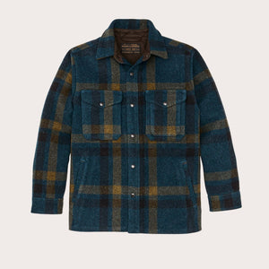 Lined mackinaw wool jac-shirt di Filson | Teal ochre pl (Blue)