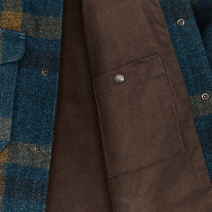 Lined mackinaw wool jac-shirt di Filson | Teal ochre pl (Blue)