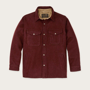 Lined mackinaw wool jac-shirt di Filson | Dark red blac (Red)