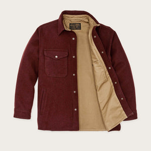 Lined mackinaw wool jac-shirt di Filson | Dark red blac (Red)