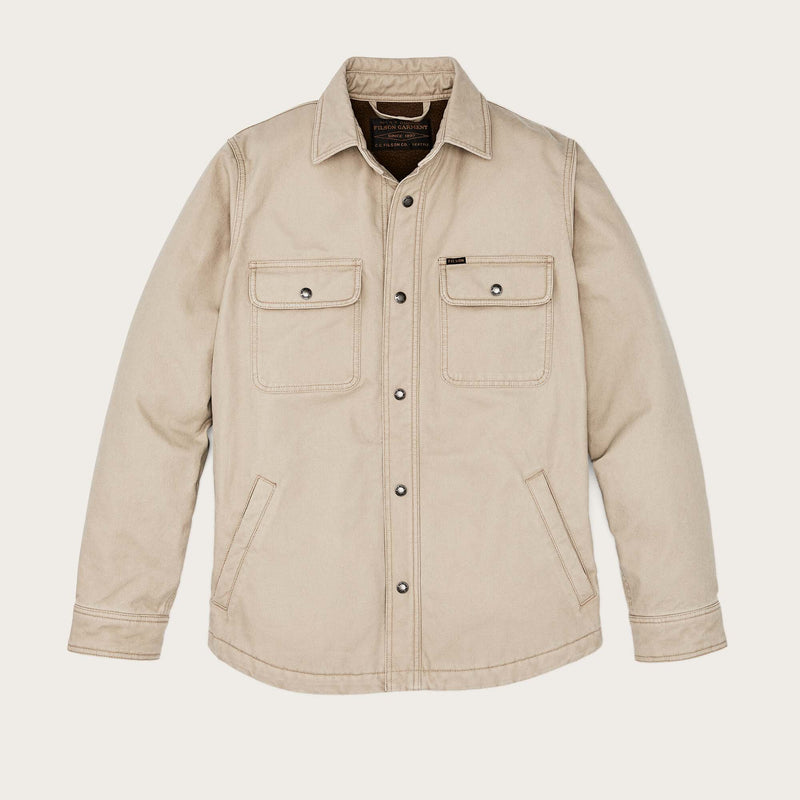 Fleece-lined jac-shirt by Filson | Gray khaki (Beige)