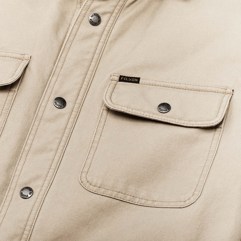 Fleece-lined jac-shirt by Filson | Gray khaki (Beige)