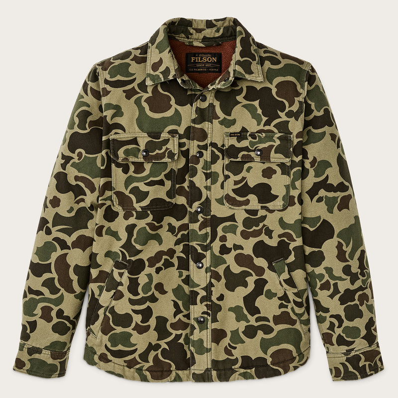 Jac-shirt foderata in pile di Filson | Tundra shrub camo (Green)